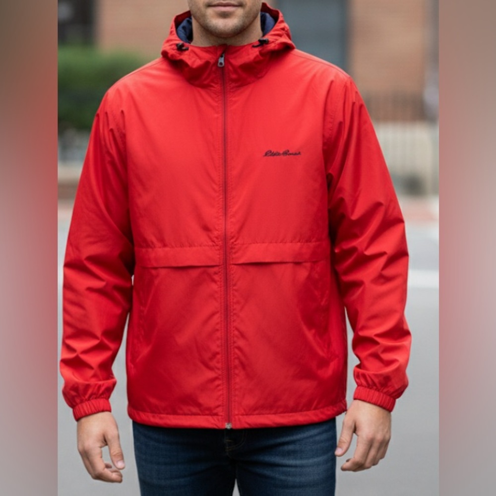 Eddie Bauer Men's Vibrant Red Windbreaker